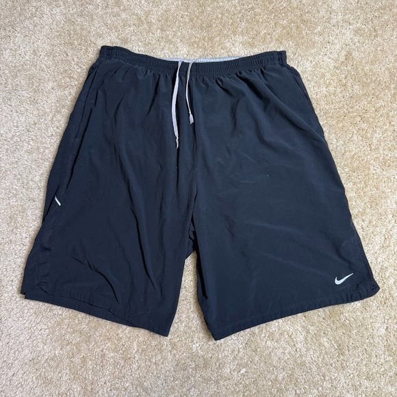 Nike Other - Nike Dri-FIT Swim Trunks Men's XL Black Lined Swoosh Shorts Stash Pocket